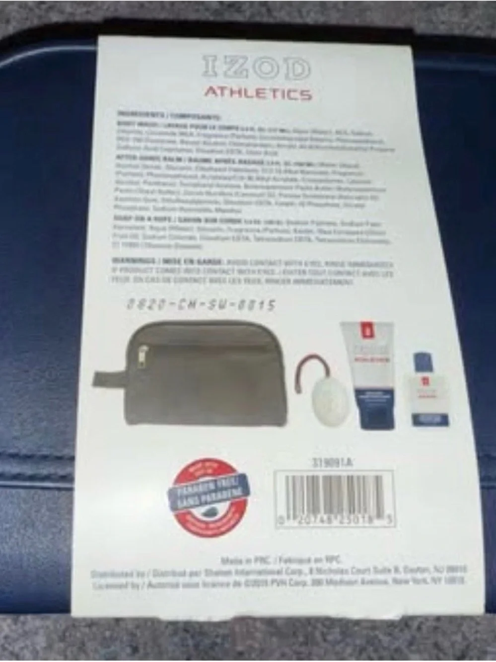 IZOD Athletics 4-PC Travel Size Kit - Navy. G4